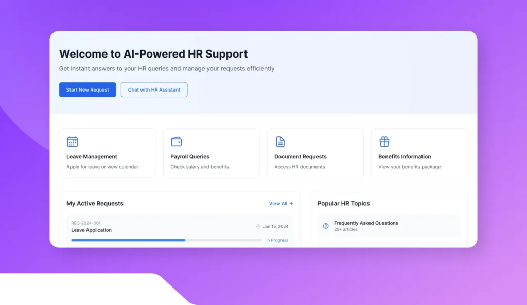 HR Helpdesk Workflow