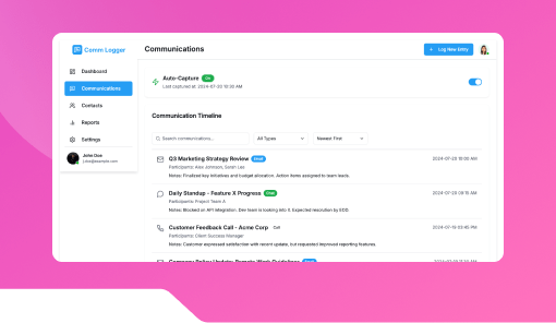 Client Communication Logger