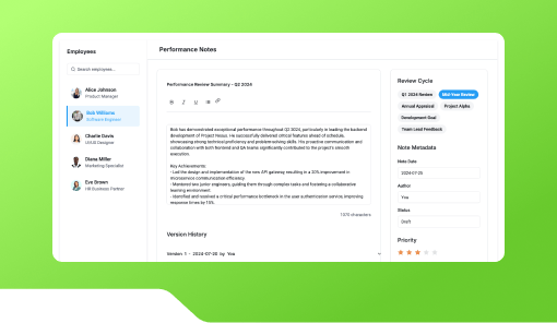 Performance Review Note Collector