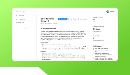 HR Meeting Minutes Summarizer
