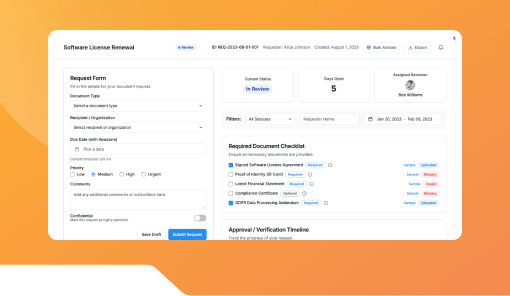 Document Request Workflow