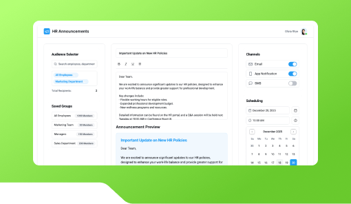 HR Announcement Broadcast Bot