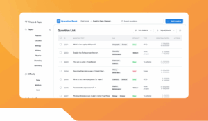 Exam Question Bank Organizer