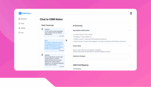 Chat Summary to CRM Notes Tool