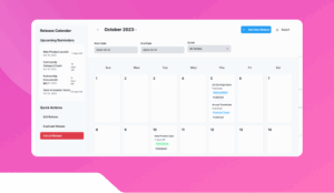 Media Release Reminder Calendar