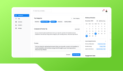 Fitness Tip Broadcaster