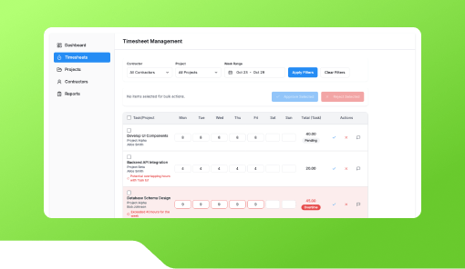 Contractor Timesheet Collector