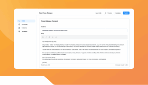 Press Release Publishing Tool.