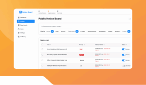 Public Notice Broadcast Board.