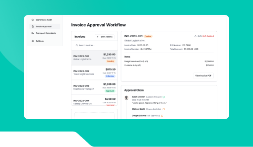 Invoice Upload & Approval Workflow