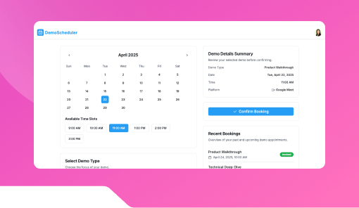 Product Demo Scheduler