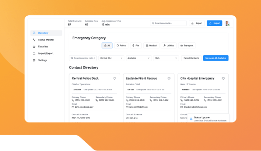 Disaster Response Contact Directory