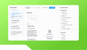 Offer Letter Template Generator.