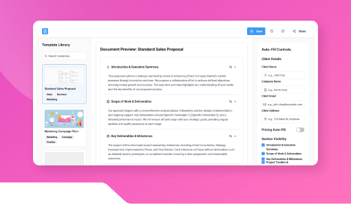 Proposal Template Generator