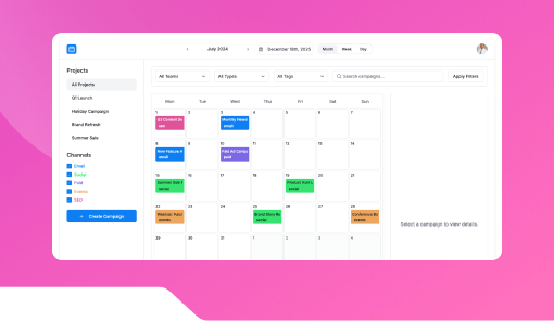Marketing Calendar Scheduler