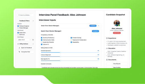 Interview Panel Feedback Collector