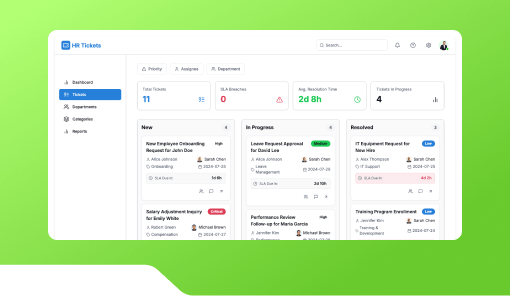 HR Ticket Management Board