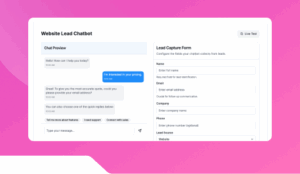 Website Chatbot for Lead Collection