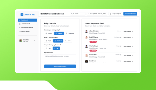 Remote Work Check-in Bot
