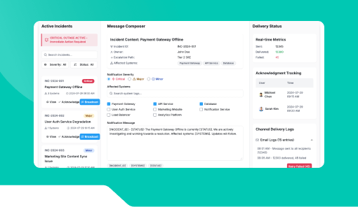 Outage Notification Broadcaster