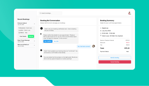 Booking Confirmation Chatbot.