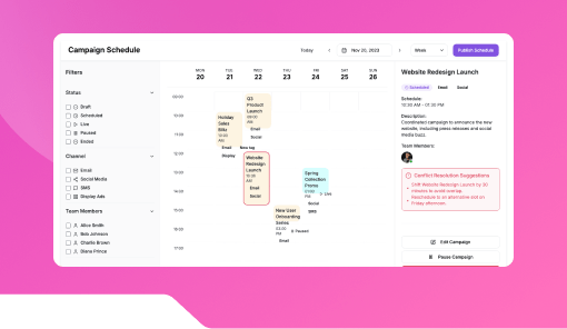 Campaign Schedule Dashboard