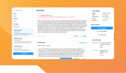 Case Note Summarizer.