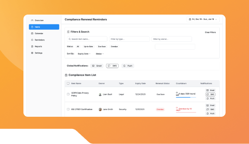 Compliance Renewal Reminder Bot