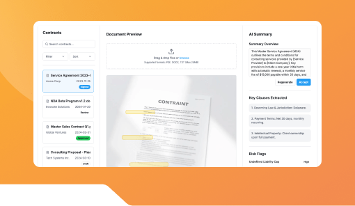 Contract Upload & Summary Tool.
