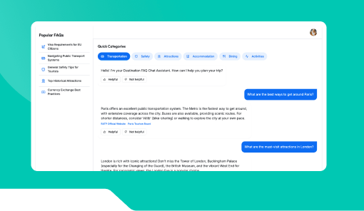 Destination FAQ Chat Assistant.