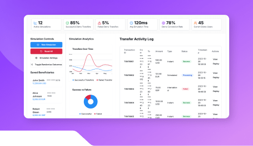 Fund Transfer Simulation Widget
