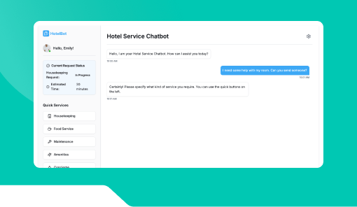 Hotel Service Request Chatbot.