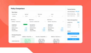 Insurance Policy Comparison Widget