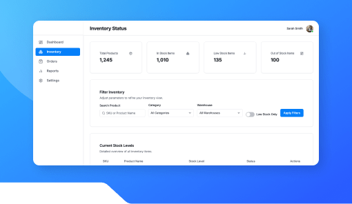 Inventory Update Dashboard
