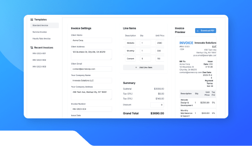 Invoice Generator Tool
