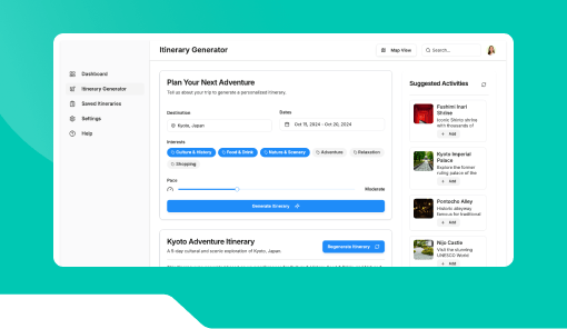 Itinerary Generator from Preferences.