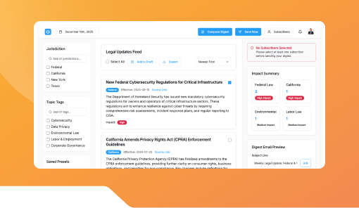 Law Change Digest Mailer.