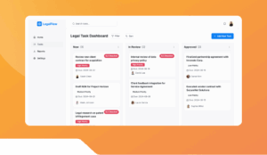 Legal Task Tracker Dashboard.