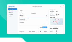 Maintenance Vendor Directory Dashboard.
