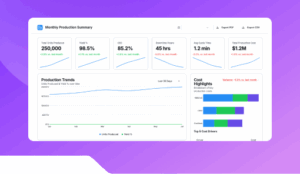 Monthly Production Summary Mailer.