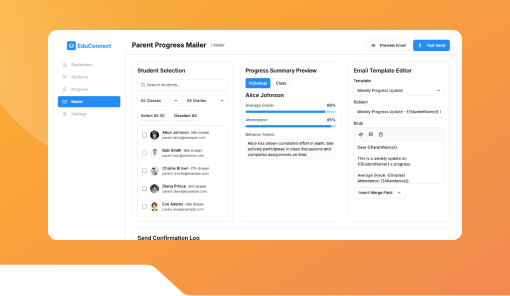 Parent Progress Report Mailer