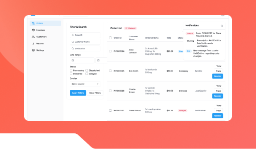 Pharmacy Order Tracker