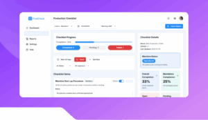 Production Checklist Dashboard. (1)