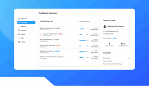 Road Repair Progress Monitor.