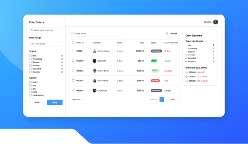 Seller Order Management Dashboard