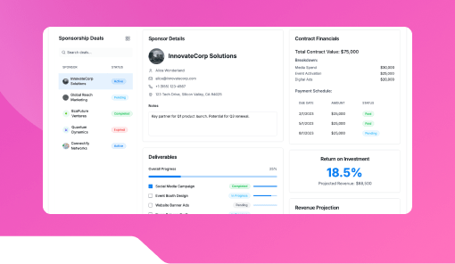 Sponsorship Deal Tracker
