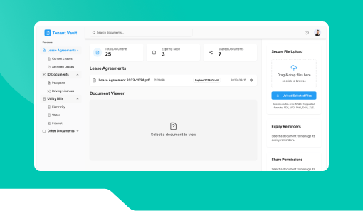 Tenant Document Storage Portal.