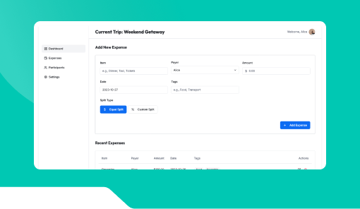 Travel Expense Splitter Tool.