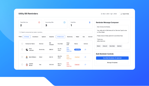 Utility Bill Payment Reminder Bot.