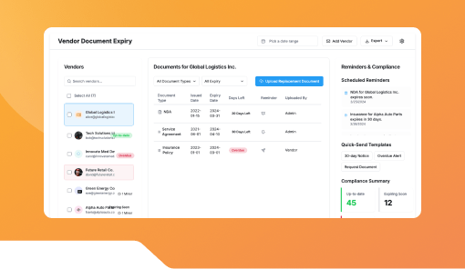 Vendor Document Expiry Notifier.